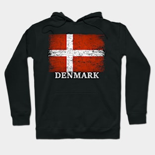 Denmark Flag Gift Women Men Children Denmark Vintage Hoodie